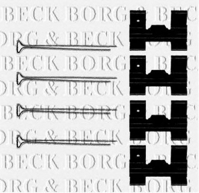 BORG & BECK bbk1073 -  Комплектующие, колодки дискового тормоза